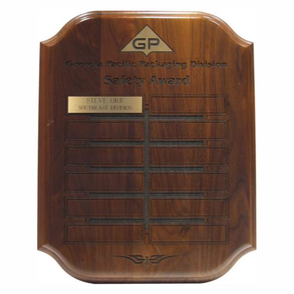 SP211. WALNUT PERPETUAL PLAQUE Awards Atlanta