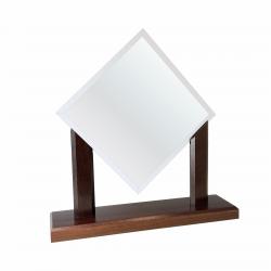 Jade Glass Diamond Stand, 3/16" thick jade glass, 8.5" wide x 10.5" wide x 3.5" deep