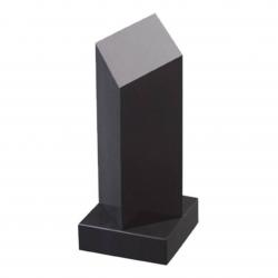 Black Marble Diamond Head award, jet Black Marble, 3.5" wide x 7" tall x 3.5" deep