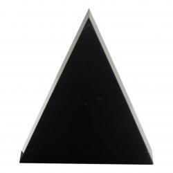 Black Marble Standing Triangle, 4" wide x 5" tall x 1.625" deep