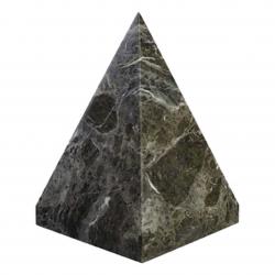 Green Marble Pyramid award, 3" wide x 3" tall x 3" deep
