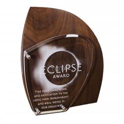 Walnut Eclipse award, 9" High