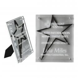 Acrylic Stand Out Plaque, 9" wide x 12" tall x 1" deep