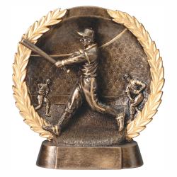 Baseball (male) Wreath Resin, 7.5" High