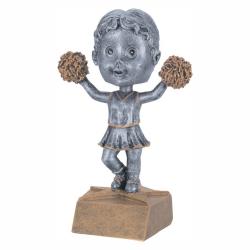 Cheerleader Bobble Head (female) award, 6" High