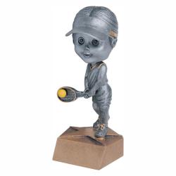 Tennis Bobble Head (female) award, 6" High
