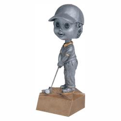Golf Bobble Head (male) award, 6" High