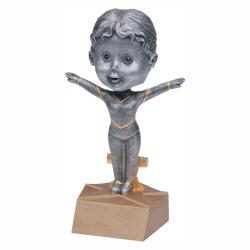 Gymnast Bobble Head (female) award, 6" High