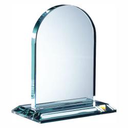 Jade Glass Arch, 1/2" Thick Jade Glass, 7" wide x 9" tall x 3" deep