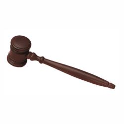 Ladies' Gavel, solid Walnut, 4"wide x .75"tall