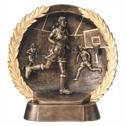 Basketball (female) Wreath Resin, 7.5" High