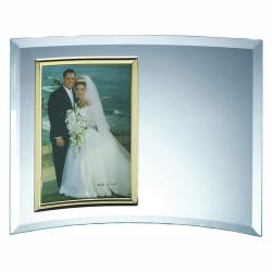 2" x 3" Glass Vertical Photo Frame, 3/16" thick jade glass, 7" wide x 5" tall x .19" deep