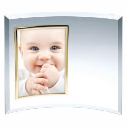 5" x 7" Glass Vertical Photo Frame, 3/16" thick jade glass, 14" wide x 9" tall x .19" deep