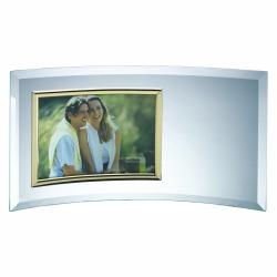 10" x 8" Glass Horizontal Photo Frame, 3/16" thick jade glass, 18" wide x 10.5" tall x .19" deep