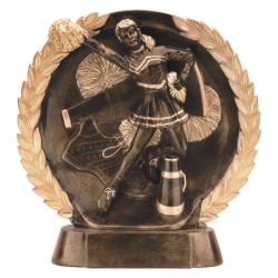 Cheerleader Wreath Resin, 7.5" High