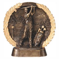 Golf (male) Wreath Resin, 7.5" High