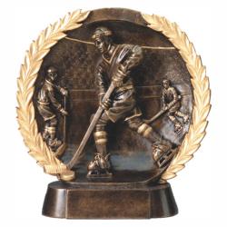 Hockey (male) Wreath Resin, 7.5" High