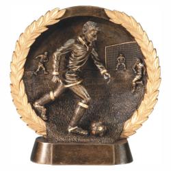 Soccer (male) Wreath Resin, 7.5" High
