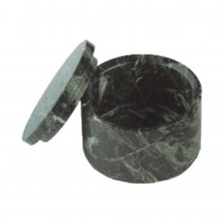 Green Marble Round Box with Removable Lid, 3" DIA X 2"