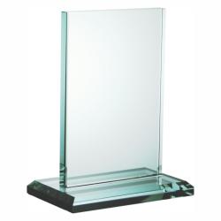 Jade Glass Rectangle, 1/2" thick jade glass, 10" wide x 10.5" tall x 3" deep