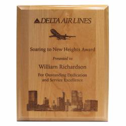 Genuine Red Alder Plaque, 3/4" thick solid red alder, 12" wide x 15" tall