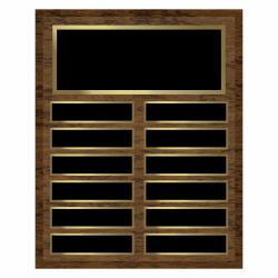 12 x 15 - 12 Walnut Som Plaque, 3/4" thick hand rubbed walnut, 12" wide x 15" tall