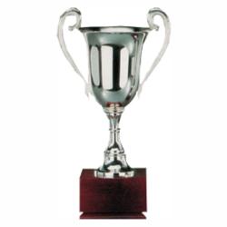 Silver Plated Trophy-mahogany Base, 9.5" High