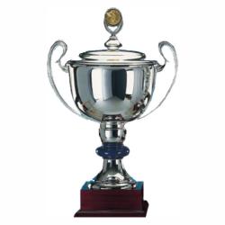 Silver Plated Trophy-mahogany Base, 19" High