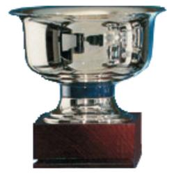 Silver Plated Trophy-mahogany Base, 6.75" High