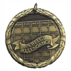Perfect Attendance Medal, 2"