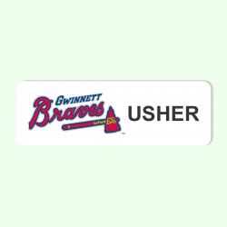 3 x 1 Unisub Badge, 3/16" Fiberglass reinforced plastic, 3" wide x 1" tall with magnet