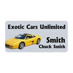 Brushed Silver Aluminum Badge, .020 thick aluminum, with magnet