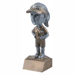 Coach Bobble Head (female) award, 6" High