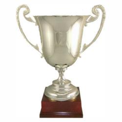 Silver Finish Trophy-mahogany Base, 22.5" High
