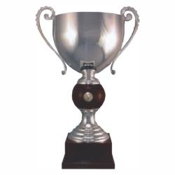 Silver Finish Trophy-mahogany Base, 18.5" High