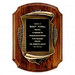 11 x 15 Bronze Scroll Plaque, 11" wide x 15" tall