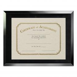 11 x 14 Black Glass Certificate Frame, 14" wide x 11" tall