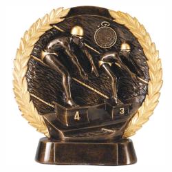 Swimming (male) Wreath Resin, 7.5" High