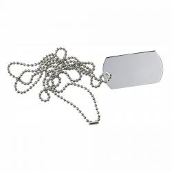 Blank Dog Tag, 2" wide x 1&quotH
