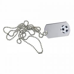 Soccer Dog Tag, 2" wide x 1" tall