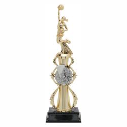 Cheerleader Riser Trophy, 14.25" High