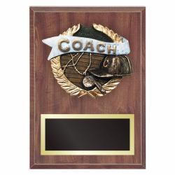 Coach Plaque with Resin Relief, 7" wide x 9" tall