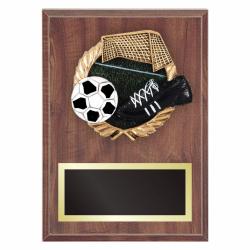 Soccer Plaque with Resin Relief, 7" wide X 9" wide