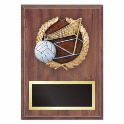 Volleyball Plaque with Resin Relief, 7" wide X 9" wide