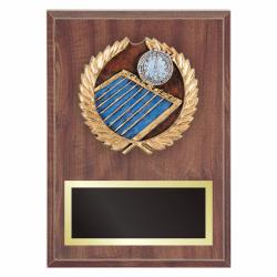 Swimming Plaque with Resin Relief, 7" wide X 9" wide