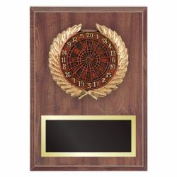 Darts Plaque with Resin Relief, 7" wide X 9" wide