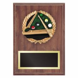 Billiards Plaque with Resin Relief, 7" wide X 9" wide