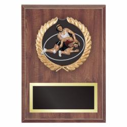 Wrestling Plaque with Resin Relief, 7" wide X 9" wide