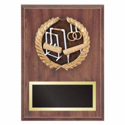 Gymnastics Plaque with Resin Relief, 7" wide X 9" wide