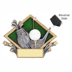 Golf Resin Diamond Plate, 7.5" wide x 6" tall